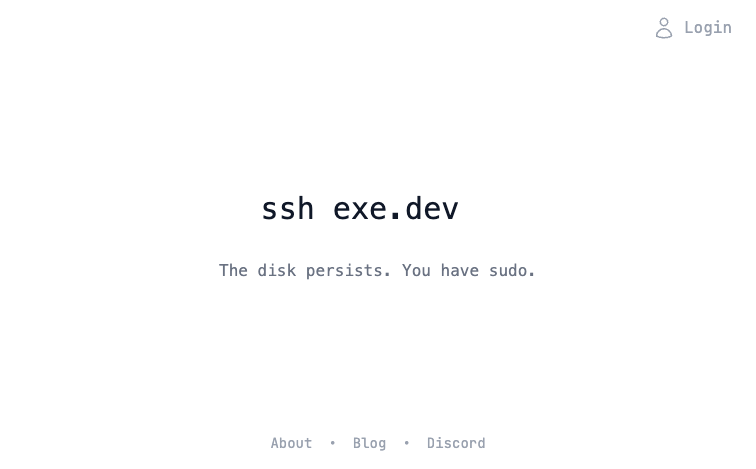 exe.dev homepage